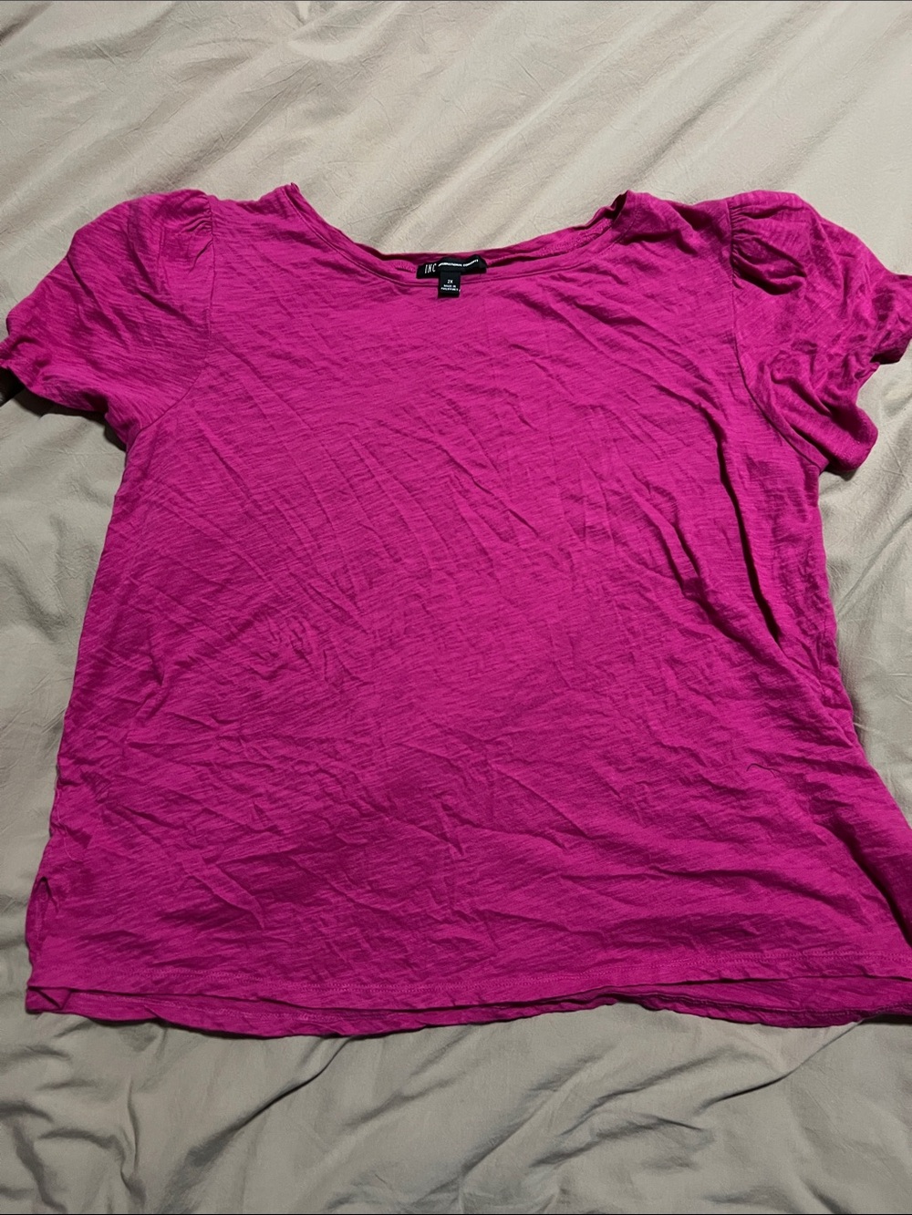 INC International Concepts Short-Sleeve Tee in Fuchsia